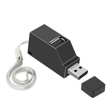Imagem de 3 In 1 USB 3.0 HUB Adapter Extender M1ni Splitter Box 3Ports Fit Compatible Laptp Macbok Mobile Ph/n-e High Speed U Disk Reader (Color : USB 2.0 Balck)