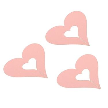 Imagem de PATIKIL Etiquetas para bebidas, pacote com 25 marcadores de nome de taça de vinho em forma de coração para festas de aniversário e casamentos, rosa, 75mm x 65mm, Sem Pedra Preciosa