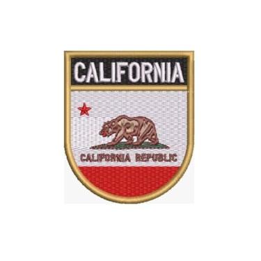 Imagem de BE0194E-001 Bandeira Califórnia Patch Bordado 6,8×8,0cm (D) Matriz Para Bordar)