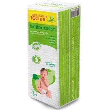 Imagem de Algodão Bellacotton Quadrado Bebê Sem Perfume 100 Unidades
