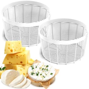 Imagem de Grand Way 2 peças de moldes de queijo semi macios e macios para 5 galões - Suprimentos para fabricação de queijo caseiro - Molde Para Queso Fresco Casero - Forma de creme de brie de ricota feta