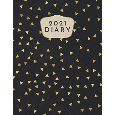 Imagem de 2021 Diary: A4 Week To View Dated Planner Agenda Organiser Calendar With Notes and To Do List - 2021 Diary One Week on Two Pages - 2021 Diary Gold