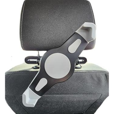 Imagem de Suporte de tablet ajustável para encosto de cabeça de carro - Suporte universal para tablet para entretenimento no banco traseiro, compatível com iPad, Kindle, E-readers e dispositivos de 17,8 a 10,5