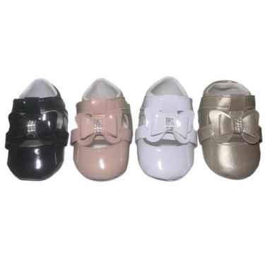 Imagem de Kit 4 Pares Sapatilha Feminina Borboleta Para Bebê Menina - Babys Shoe