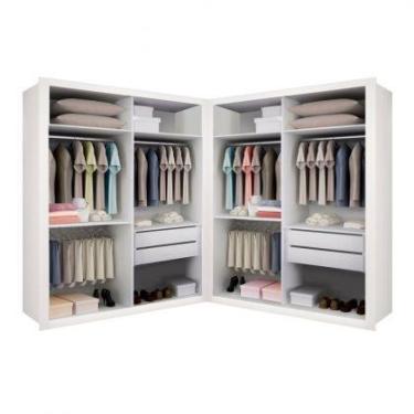 Imagem de Closet Casal sem Portas 4 Gavetas Júlia Duo Minastex, Branco