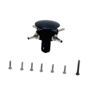 Imagem de Milageto Cabeça de rotor RC Acessórios para helicóptero RC Manutenção portátil Resistente a rasgos Fácil instalação Alumínio Substituição para K124 K170, Preto
