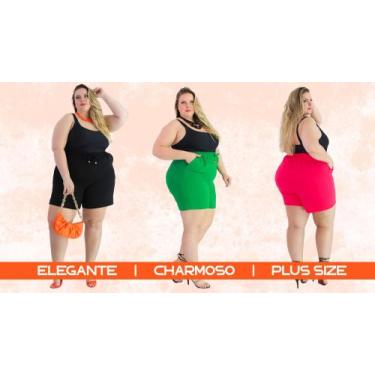 Imagem de Short Bermuda Alfaiataria Duna Plus Size Ajuste Na Cintura - Wild, Azu