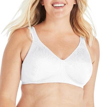 Imagem de Playtex Sutiã sem fio Ultimate Lift 18 horas, sem aro com suporte, sutiã sem fio de cobertura total para conforto diário, Branco, 42C