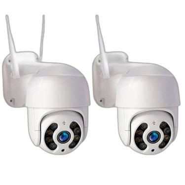Imagem de Kit 2 Câmeras Externa Ip Prova D`Água Infravermelho Externa