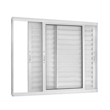 Imagem de Veneziana 100x150 3 Folhas - Alumínio Branco - Linha 25 Suprema