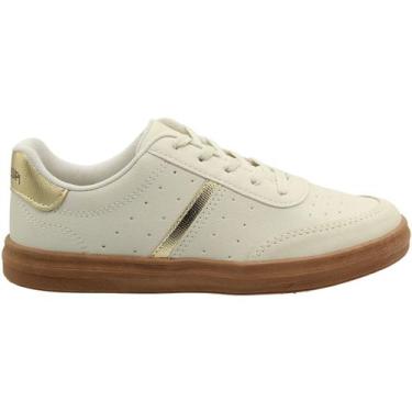 Imagem de Tênis Casual Mississipi Listra Macio Basic Sneaker Feminino, Branco ne