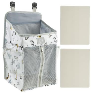 Imagem de Organizador de fraldas para pendurar, organizador de fraldas de bebê para trocador, organizador de bolsa de armazenamento classificado para berçário, berço, playard ou parede e berçário, acessórios