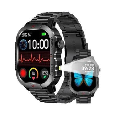 Imagem de Relógio Inteligente Militar À Prova d'Água Para Homens Com Tela De 2,0