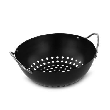 Imagem de Grelha Perfurada Redonda Funda Para Churrasco 20X10Cm