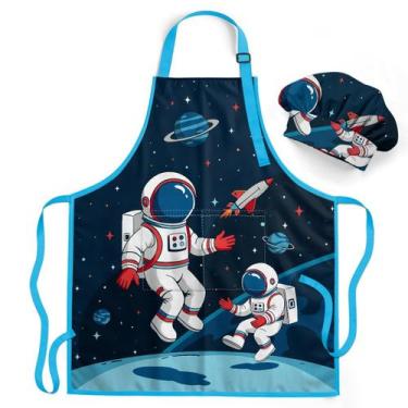 Imagem de Delantal para Niños SANDJEST Astronauta con Bolsillo y Gorro de Chef