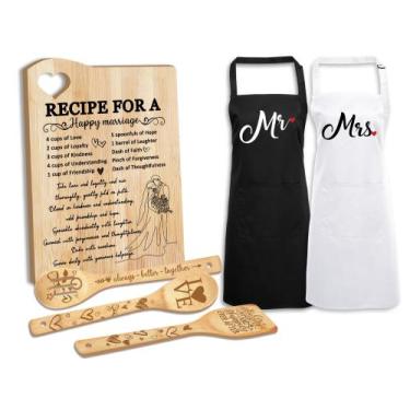 Imagem de Set de Tabla de Cortar Taesun con Delantal para Regalo de Boda
