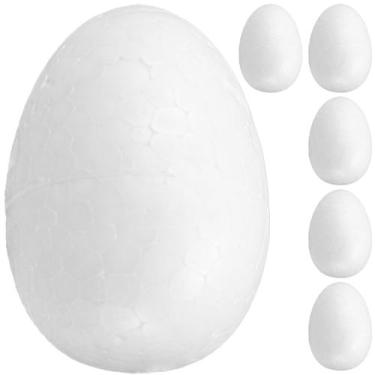 Imagem de Craft Foam Eggs Murtenze, 6 peças, 10 cm, pintura DIY branca