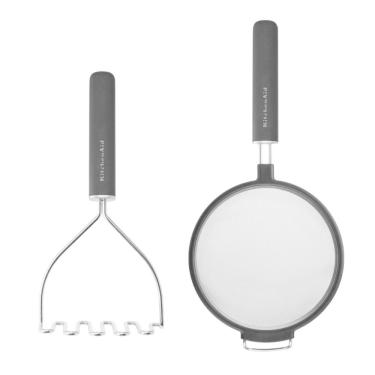 Imagem de Jogo Peneira e Amassador Batatas Cozinha Preto KitchenAid