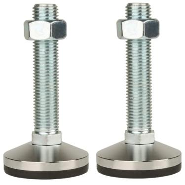 Imagem de MUHOUZHINANG Perna de parafuso de nivelamento resistente, nivelador de perna base de 10 cm de diâmetro, pés de nivelamento ajustáveis, rosca M30, capacidade de 2,5 kg, capacidade para bancada, máquina