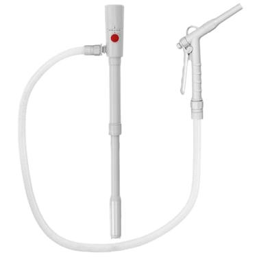 Imagem de QWV Bomba de transferência de combustível alimentada por bateria com bocal de gatilho manual | Bomba de sifão de gás elétrica para gasolina, diesel, querosene, água - 2,8 GPM com mangueira longa de