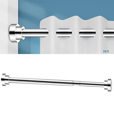 Imagem de Domary Haste de Armário Extensível, Haste de Secagem de Roupas Retrátil Sem Punção de Aço Inoxidável Com Base Antiderrapante, Forte e Durável para Armário de Quarto de Banheiro, Fácil (25 tubos