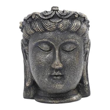 Imagem de Generic Vaso de flores em formato de cabeça de Buda, ideal para decoração, presente e artesanato. Perfeito para jardim, quintal, café e pátio, 8 Cm X 9.2 Cm X 11.4 Cm