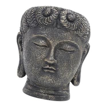 Imagem de Generic Vaso de plantas em formato de cabeça de Buda com furo de drenagem, ideal para cozinha, sala de chá, e áreas externas, 9 Cm X 9.8 Cm X 11 Cm