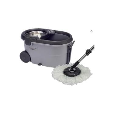 Imagem de Mop Giratório 360 Graus com Balde Separador, Cabo Extensível 98-123cm, Microfibra, Capacidade 4L, para Limpeza de Pisos