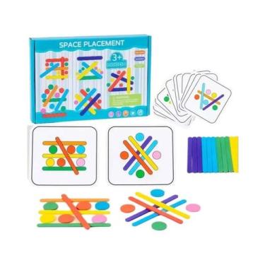 Imagem de Quebra-Cabeça De Palito De Sorvete De Madeira Arco-Íris Para Crianças,