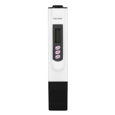 Imagem de Pissente Medidor Digital de TDS Em Formato de Caneta 0-9999ppm Testador de Qualidade de Água LCD para Piscinas, Aquários, Hidroponia Com Função de Desligamento Automático e Manutenção de (Branco)