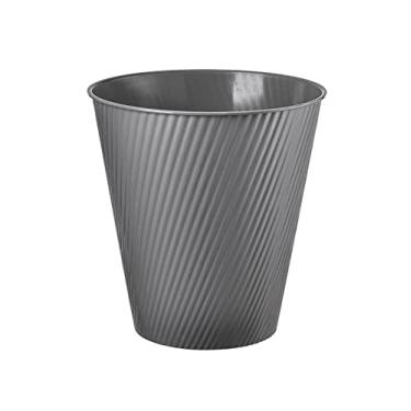 Imagem de Caixote do lixo 12L redondo simples lata de lixo de plástico doméstico quarto banheiro escritório cesto de lixo