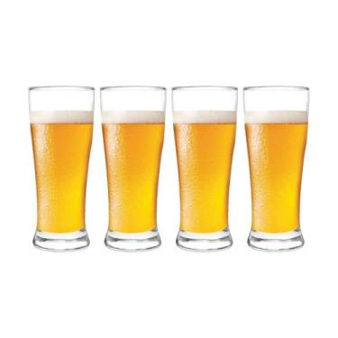 Imagem de Jogo 4 Copos de Cerveja Chopp Bar Pub de Vidro Rostock 300ml Cristar
