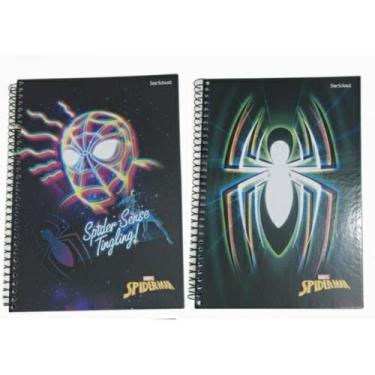 Imagem de Kit c/2 cadernos e. univ. spider man c/ 80 folhas - jandaia