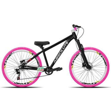 Imagem de Bicicleta Aro 26 Absolute Nero 5 Tamanho 15 1V, Preto, Vmaxx branco, P