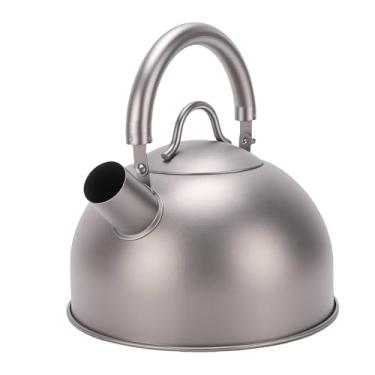 Imagem de Cryfokt Chaleira de Acampamento, 1,2L Leve Ti Camping chá Cafeteira Portátil à Prova de Ferrugem para Caminhadas Ao Ar Livre, Piquenique, Viagens, Com Design Compacto para Fogão de