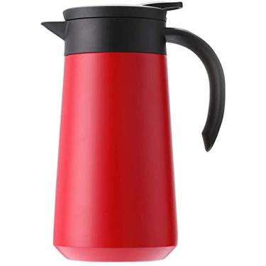 Imagem de Garrafa térmica de aço inoxidável com tampa, dispensador térmico de bebidas quentes ou frias a vácuo de parede dupla de 800 ml, retenção de calor por 12 horas, garrafa isolada para chá, água