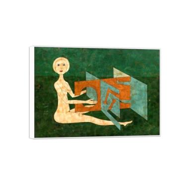 Imagem de Victor Brauner famosa pintura em tela de arte de parede pronta para pendurar - quadro chave branca em moldura branca para decoração de sala de estar 60 x 85 cm 24 x 33 pol