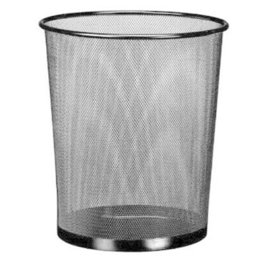 Imagem de Lixeira Com Tela Sem Tampa Black 9 L - Mimo Style - Alx04