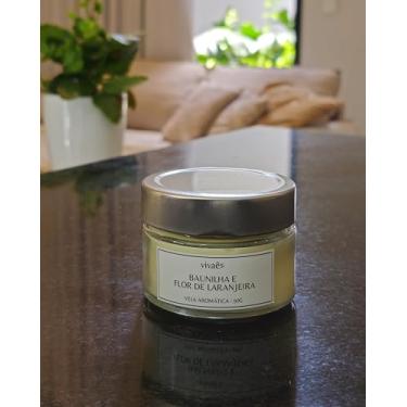Imagem de Vela Aromática Artesanal Vivaê Baunilha e Flor de Laranjeira - Fragrância Intensa e Cera Vegetal - 90g