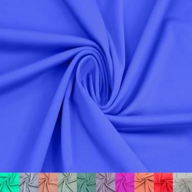 Imagem de Texco Inc 157,5 cm de largura Nylon Spandex tecido opaco por jarda - 185GSM, peso médio, respirável, elasticidade em 4 vias - ideal para atividades e roupas esportivas, ioga e artesanato, Royal Neon 2