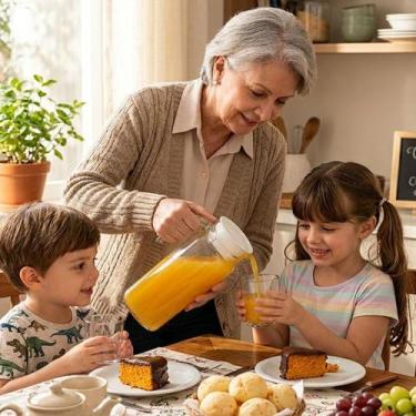 Imagem de Jarra Vidro Lisa 1.1L Garrafa Alça Suco Bebida Agua Compacta - EINSTOK