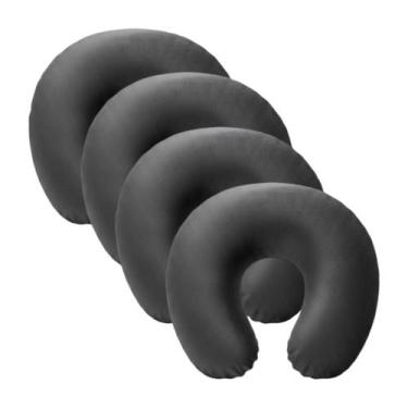 Imagem de Almofada Pescoço Viagem Apoio Cervical Fibram Cor:CinzaQuantidade:4, C