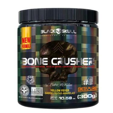 Imagem de Pre Treino Bone Crusher 300g Black Skull Yellow Fever Original