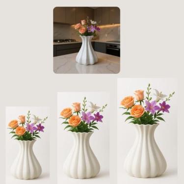 Imagem de Kit 3 Vasos Jarros Espirais Decorativos Para Plantas Artificiais Elega