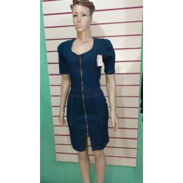 Imagem de Vestido social jeans - Vestido jeans 
