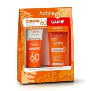 Imagem de Kit Actine Protetor Solar Facial Com Base Cor Universal 40g + 1 Gel de