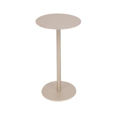 Imagem de Mesa Lateral Redonda Baixa - Azeviche Metais, Champanhe