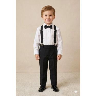 Imagem de Roupa Batizado Infantil Menino Casamento Formatura Papilloo, PRETO