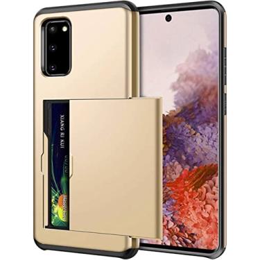 Imagem de Capa protetora para Samsung Galaxy S20 S21 Plus Note20 Ultra FE 5G com suporte para cartão, capa protetora, dourada, para Galaxy S10 PLUS