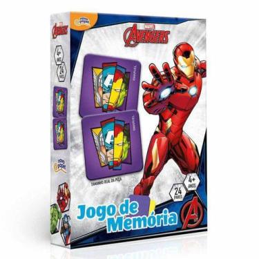 Imagem de Jogo Da Memória Infantil - Marvel - Avengers - 48 Peças - Toyster